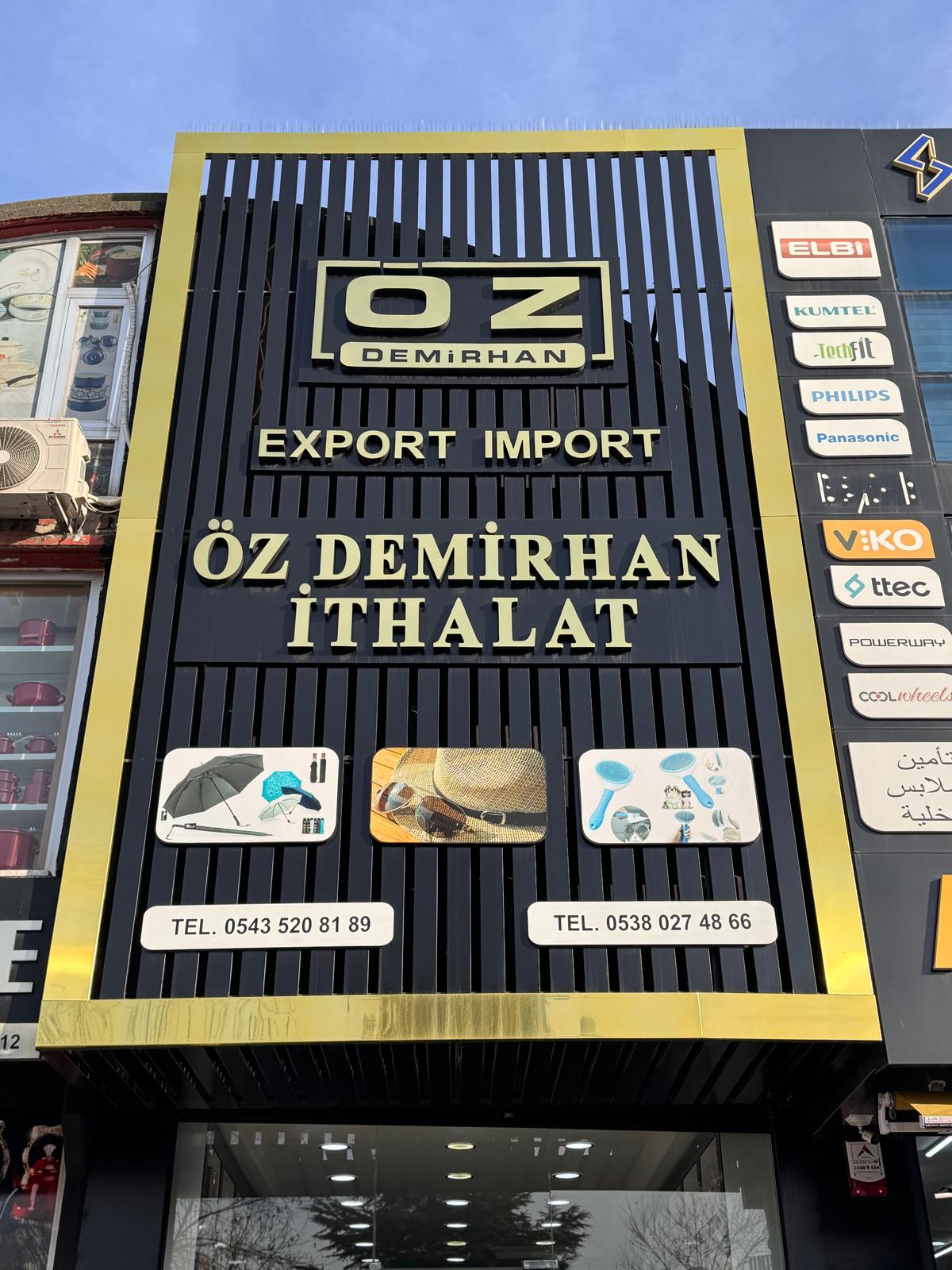 Öz Demirhan İthalat signage